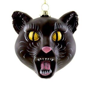 Cody Foster Black Cat Head Ornament